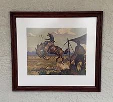 Arthur Mitchell - "Problems Of The Chuckwagon Cook" - Framed Print Under Glass