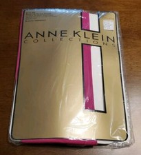 Anne Klein Collection Signature Velour Opaque Pantyhose Sandalfoot Size C Pink