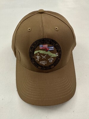 GUANTANAMO BAY DELTA CHMENT ATLANTIC The Corps Logo Beige Baseball Cap Hat