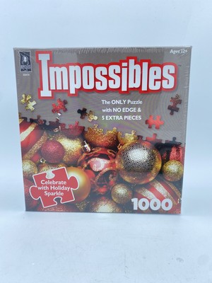 NEW SEALED Bepuzzled Impossibles CELEBRATE WITH HOLIDAY SPARKLE 1000-Pc Puzzle