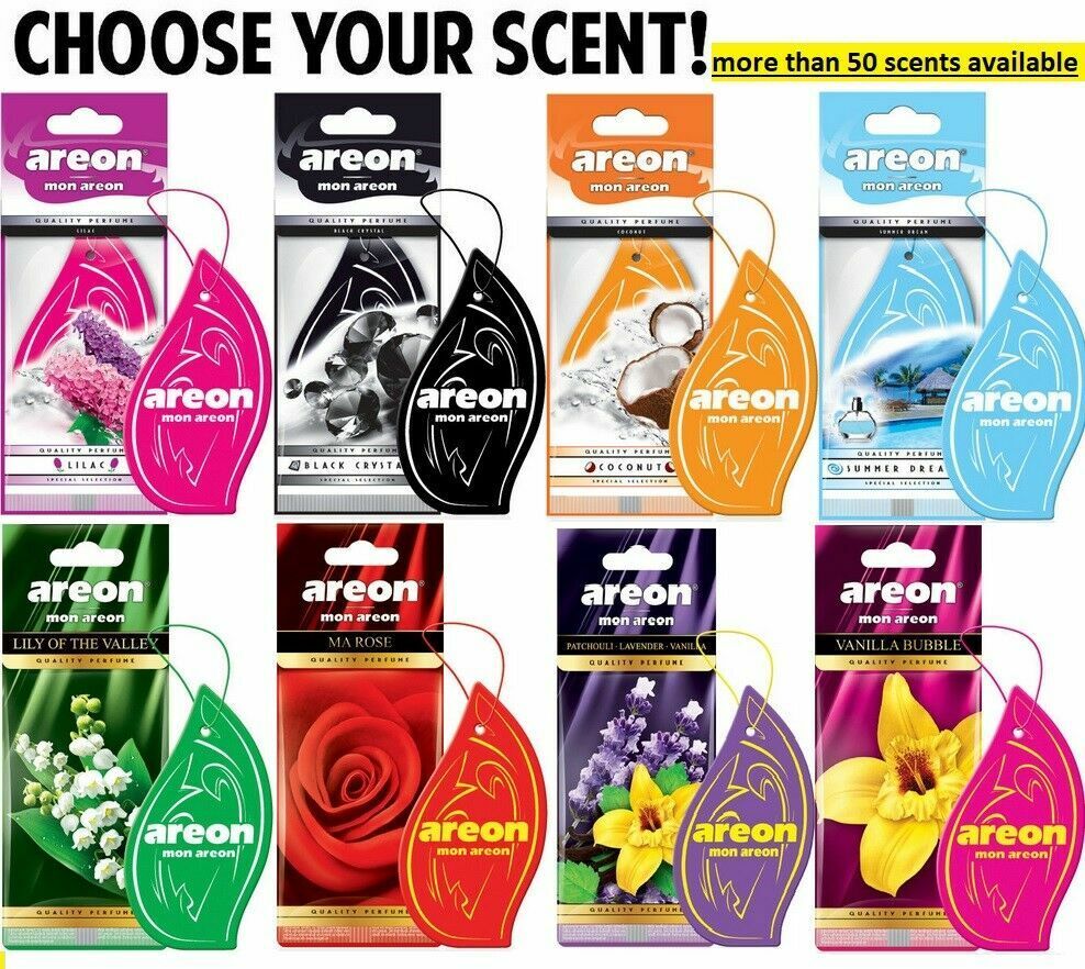 Areon MON I Modern Design Hanging Car Air Freshener I 54 Scents - (Pack of  12)