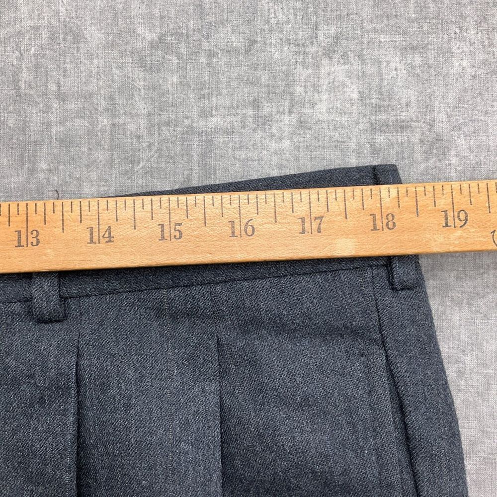 Stanley Blacker Suit Men 44/36W 27.5L Gray Flannel Wool Stanley Blacker Suit Men 44/36W 27.5L Gray Flannel Wool