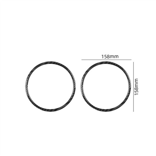 Carbon Fiber Door Audio Speaker Ring Trim For Mercedes Benz Smart Fortwo 2011-15 - Picture 2 of 9