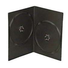 Maxtek 7mm Slim Black Double CD/DVD Case, 100 Pieces Pack.
