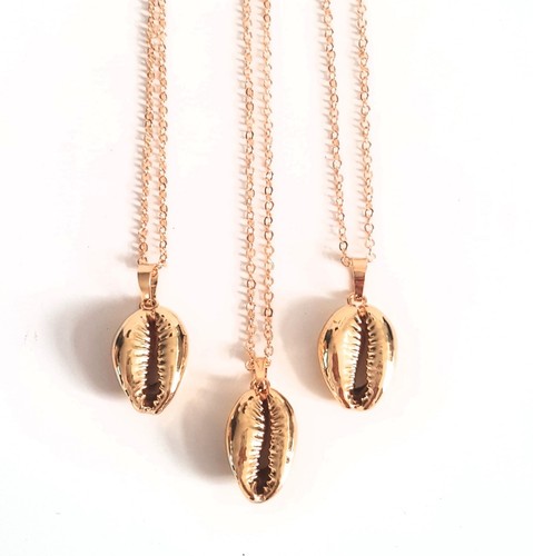 24K gold plated cowrie shell charm 