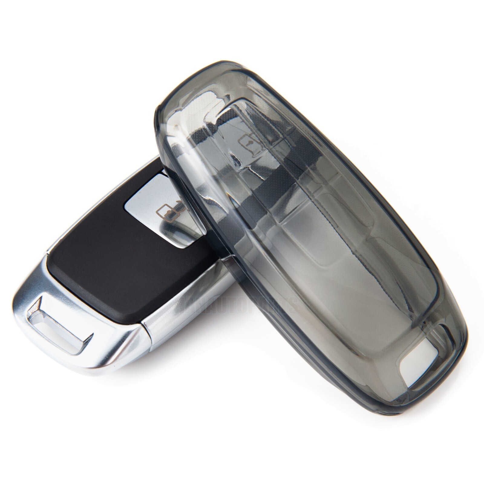 ​Transparent Black TPU Car Smart Key Fob Case Cover for Audi A3 A6 A7 A8 Q7 Q8