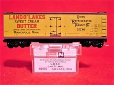 MTL 49470  U.R.T.C. 'Land of Lakes'  (RED)40' Wood Reefer #10134 'MINT' N-SCALE