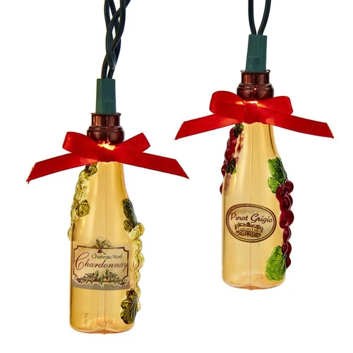 Kurt Adler Wine Bottle String Lights