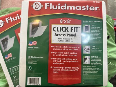Fluidmaster Click Fit Plastic Access Panel 8  x 8  AP-0808 New Sealed