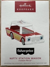 Hallmark Keepsake Christmas Ornament Fisher Price Nifty Station Wagon 2024 NEW