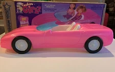 20" Vintage Kool Wheelz Pink Convertible Sports Car for 11.5" Fashion Dolls NEW