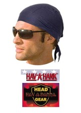 Hav-A-Hank Danna Navy BLUE FITTED w/Ties Bandana SkullCAP Head WRAP DO DOO RAG
