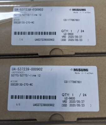 Misumi Standard Block Miniature Linear Guide SSE2B13-270-WC (Set of 2)