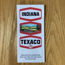 Texaco Map Indiana Indianapolis Fort Wayne Goshen 1970 Gas and Oil Folding