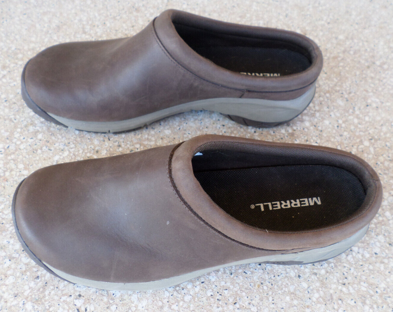 Merrell "Jungle Moc" Brown Leather Slide Mocs. Women… Gem