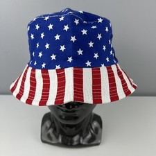 American Flag Unisex Bucket Hat Patriotic Stars Stripes USA United States