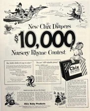 Chix Baby Products - Chix Gauze Machine Wash Diapers 1953 Vintage Print Ad
