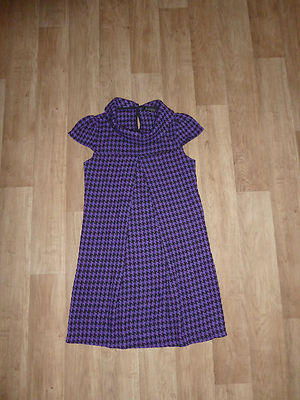 AMISU Mini Kleid Kurzarm Lila - Schwarz Gr.38 **NEU**
