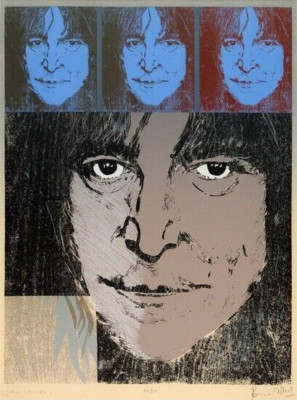 Ronnie Wood 1999年絵画作品カレンダー希少品 Ron Ronnie Wood - John Lennon 1989 Serigraph on Wove paper Limited