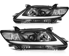 Custom Black LED Projector Headlights W/ LEDDRL For Toyota Camry Sedan 2010-2011