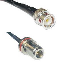 RFC195 BNC MALE to N FEMALE BULKHEAD Coax RF Cable USA-Ship Lot