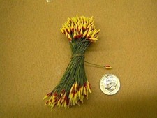 Yellow/Red Double Ended Stamens -Violet Stamens - Vintage - 1950's