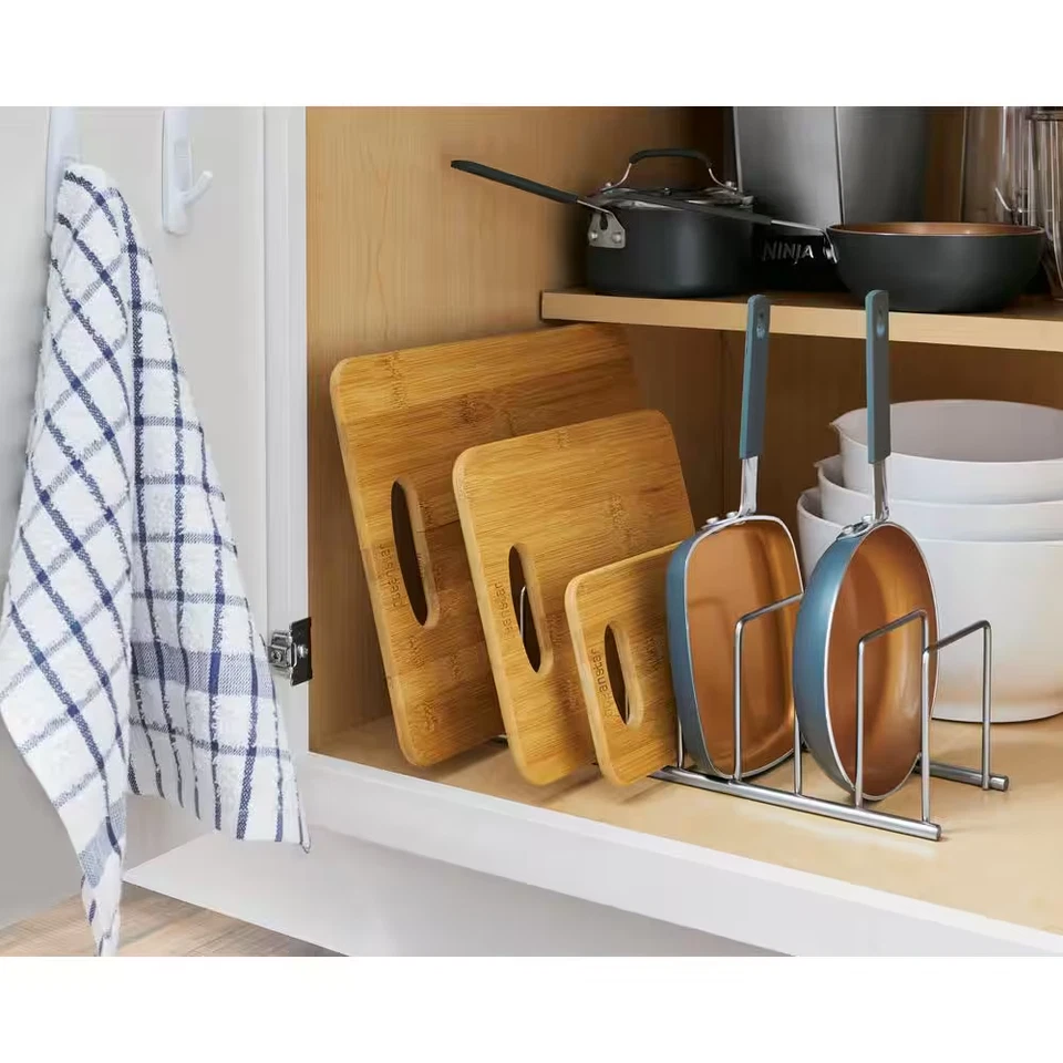 Set 3 Pezzi Tagliere Bambù Legno Cucina Tagliere Servizio Legno - Immagine 2 di 4