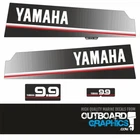 Yamaha 9.9hp 2 stroke (1990's) outboard engine decals/sticker kit