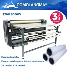 QOMOLANGMA 67" Roll-to-Roll Large Format Sublimation Heat Transfer Press Machine