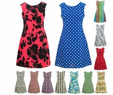 Nifty Shifty Dress Loud Originals Womens Sleeveless Summer Casual Zipped