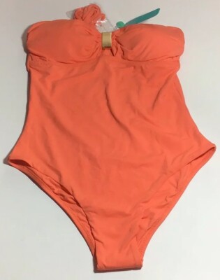 NWT Melissa Odabash $240 Tropez Bandeau One Piece Bathing Suit