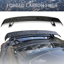 Universal Racing Rear Trunk Spoiler Lip Wing Added On Forged Carbon Fiber Cf