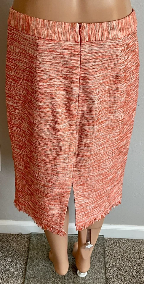 Юбка-карандаш Trina Turk Dorris с окаймленным подолом коралловый твид меланж размер 6 - Изображение 4 из 4