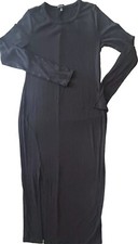 NWT💎BEYOND YOGA💎MEDIUM💎RIBBED MIDI LONG SLEEVE DRESS💎BLACK💎$110 RETAIL
