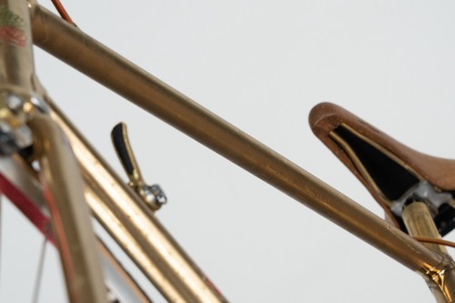 NOS OLYMPIA GOLD PLATED CAMPAGNOLO SUPER RECORD ICS STEEL VINTAGE OLD RACING - Picture 22 of 24