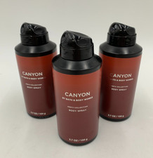 Bath  Body Works Men's Canyon Body Spray Full Size 3.7 oz Set of 3 1003A