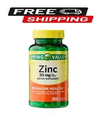 Spring Valley Zinc Caplets Dietary Supplement- 50 Mg- 200 Count,