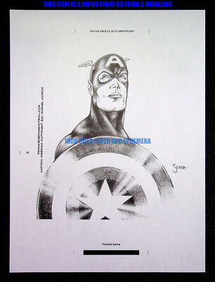 Captain America comic Frankie Serna 2001 Trade Print Magazine Ad Poster ADVERT