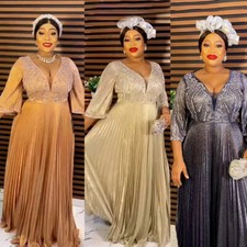 African Dresses for Women Dashiki Evening Long Dress Wedding Party Gown Kaftan