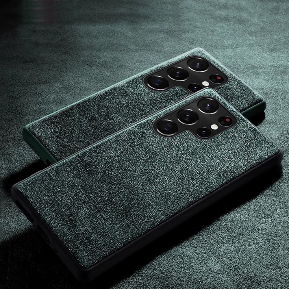 Luxury Alcantara Suede Case For Samsung Galaxy S24 S25 Ultra Plus TPU Edge  Cover