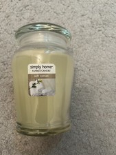Yankee Candle Simply Home Medium Jar SOFT COTTON 340g (12oz) USED ONCE