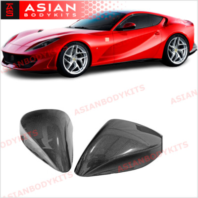 Dry Carbon Fiber Mirror Covers for Ferrari 812 Superfast GTS