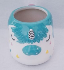 HolidayHome Unicorn Coffee Mug 16 oz LOVE WINS 3D Design Blue Multicolor Hearts
