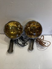 Pair Of Original Dietz N.y. 510 Fog Lights Ratrod 2matching W Brackets Pair Of Original Dietz N.y. 510 Fog Lights Ratrod 2matching W Brackets