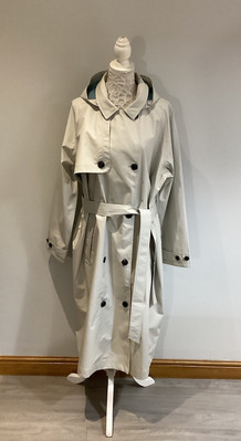 Seasalt Cornwall Penweathers Waterproof Trench Coat Driftwood Size