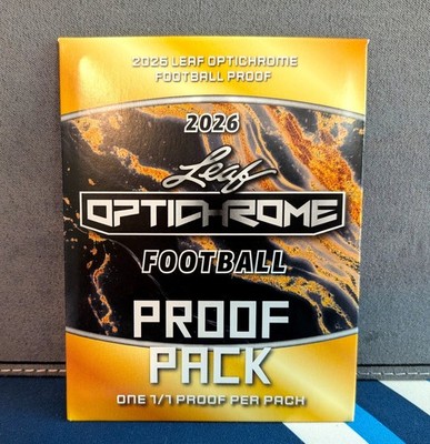 2026 Leaf Optichrome Football Sealed Proof Pack 1 Guaranteed 1/1 Card Per Pack