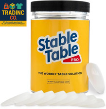 Stable Table - Clear Restaurant Table Leg Shim Wedges Premium Furniture Levelers
