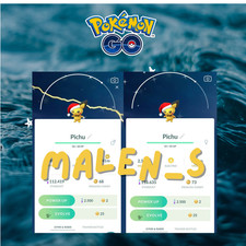 Pokémon Go🐬🐬🐬Shiny Pichu with santa hat🐬🐬🐬Trade 20k or PTC