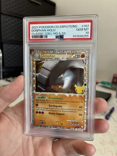 Pokémon TCG Donphan Celebrations Classic Collection Card 107/123 PSA 10