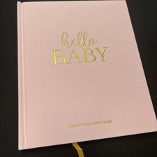Hello Baby Girl Scrapbook Journal Photo Album 8in x 9in Pink 154 Pages first 5yr